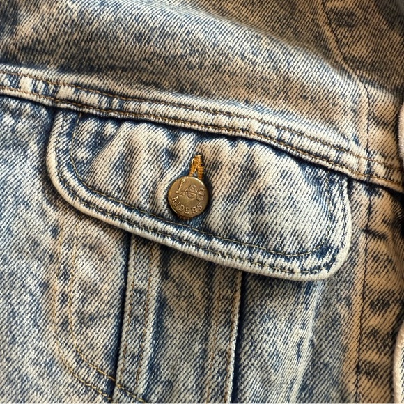 Vintage Lee Acid Wash Classic Denim Jacket Size Medium - Picture 2 of 9